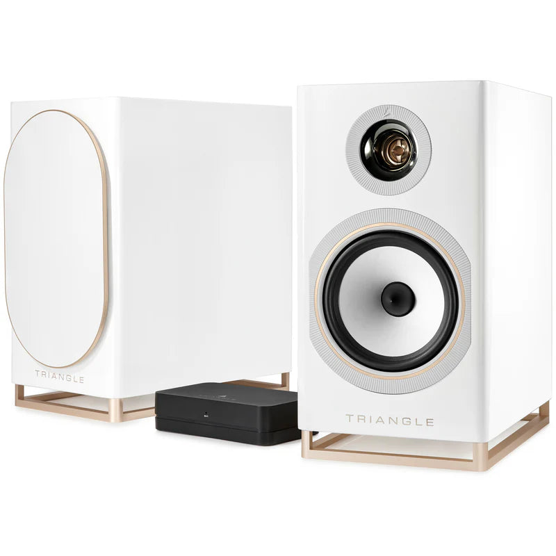 Triangle Bluetooth Lautsprecher Side White TRIANGLE CAPELLA AKTIVSYSTEM komplett Paar