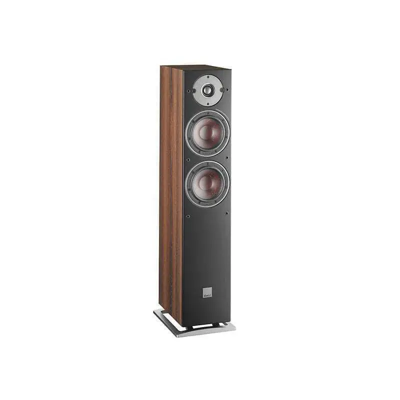 Dali Oberon 5 Lautsprecher mit dunklem Holzfinish, internen Querstreben verstärktem gehäuse