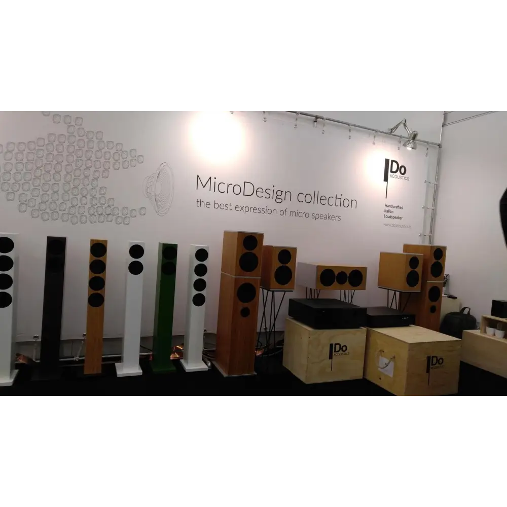 Anzeige verschiedener doacoustics handmade stereoanlage mit bestem klang auf HIGHEND München 2016