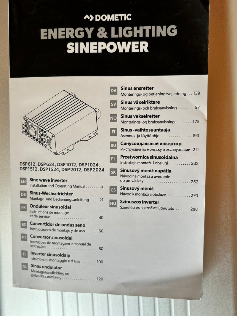Dometic Dometic SinePower DSP 2024 Sinus-Wechselrichter Demo