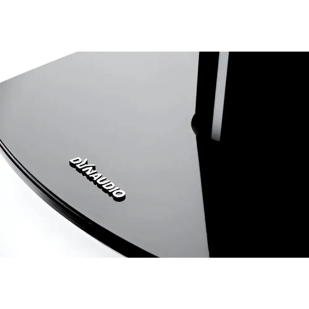 Sleek, glossy black speaker stand base for Dynaudio 3x Lautsprecherständer, design boxenständer