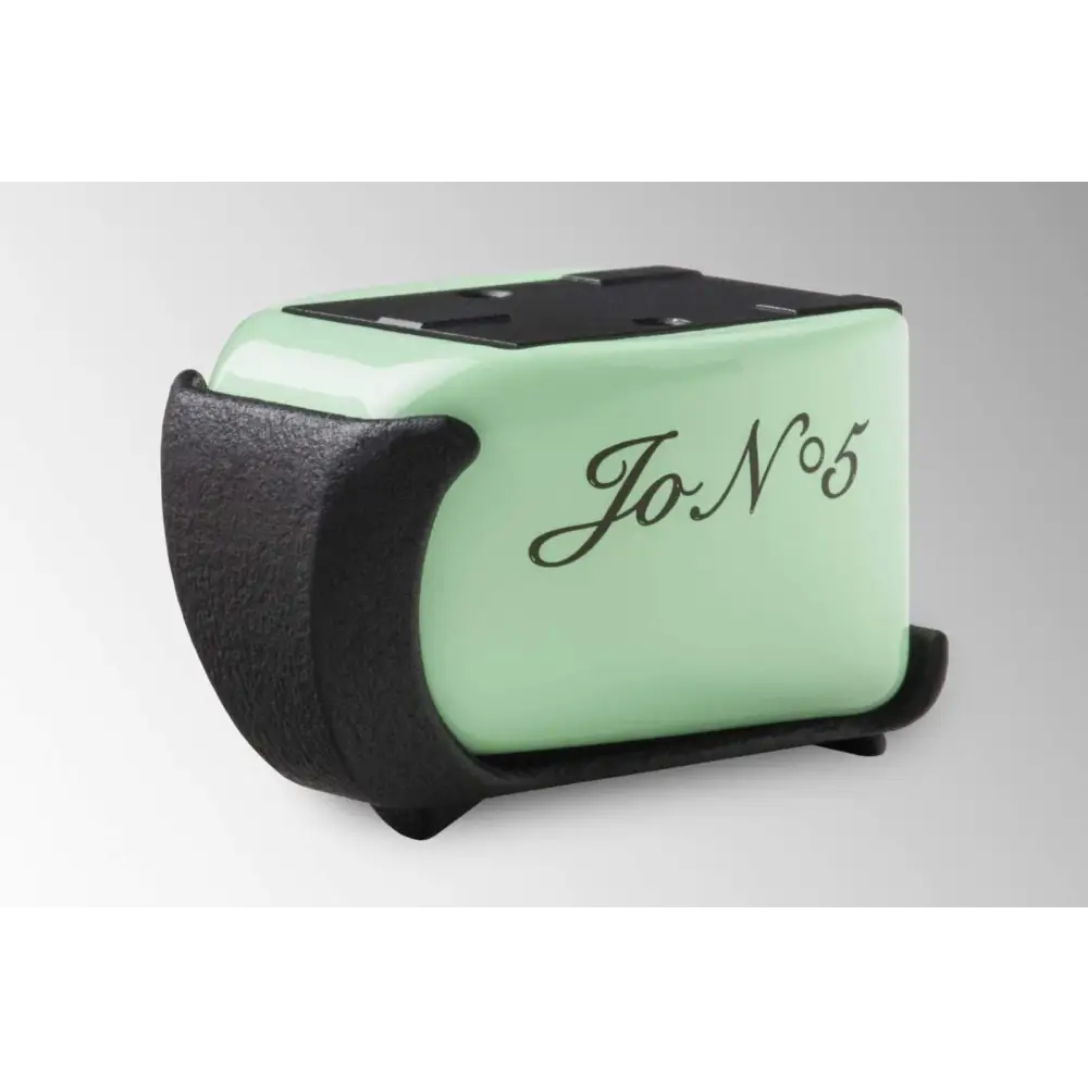 Mintgrüner und schwarzer Audio-Adapter für Turntable mit EAT Jo No5, feine Linie