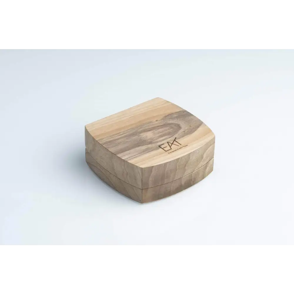 Lichtbrauner Holzkasten mit gebogener Deckel für EAT Jo N°5 Moving Coil Fine Line Tonabnehmer