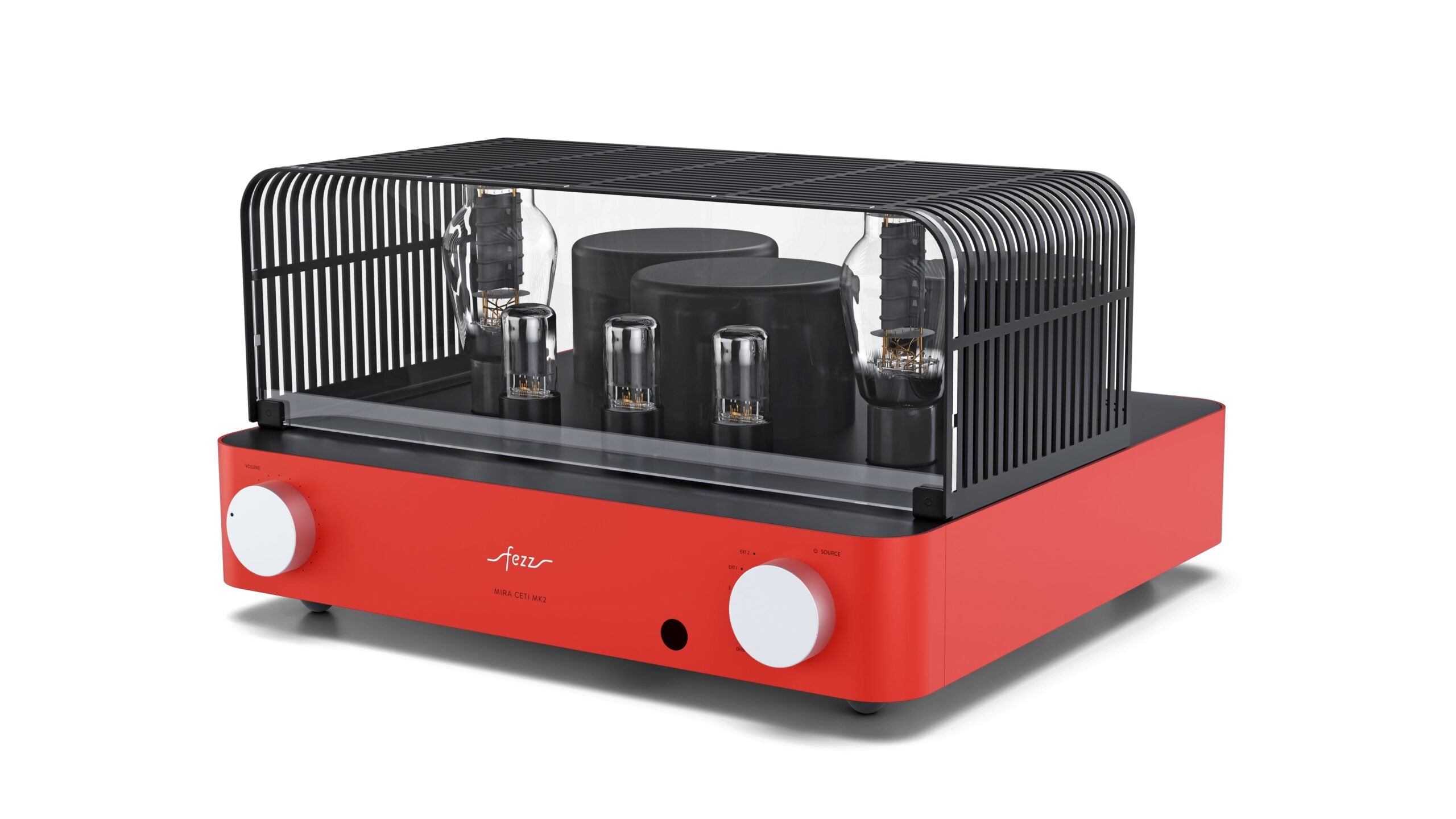 Fezz Audio Mira Ceti MK II in Burning Red (Rot), mit Röhrengitter