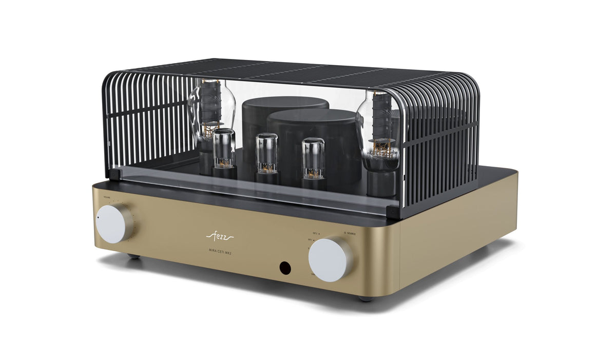 Fezz Audio Mira Ceti MK II in Sunlight (Gold), mit Röhrengitter