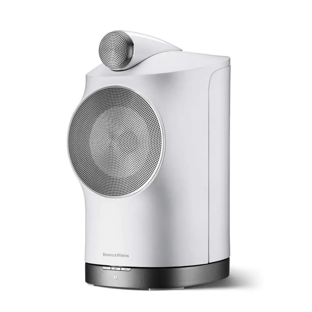 Weiße kabellose Formation Duo Smart-Lautsprecher mit einzigartigem Design, kompatibel mit Formation Suite und Apple ® AirPlay