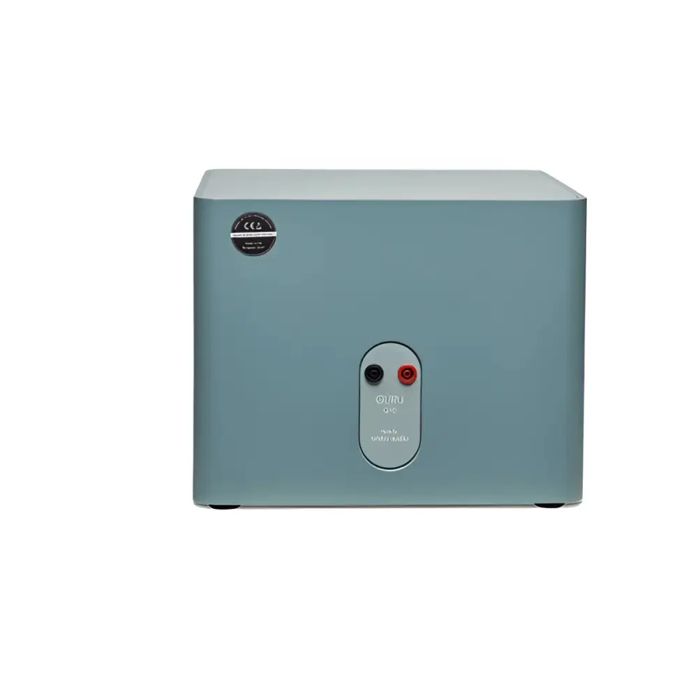 Powderblauer rechteckiger Lautsprecher mit Rear-Audioeingang, passend zum GURU Q10 Paar