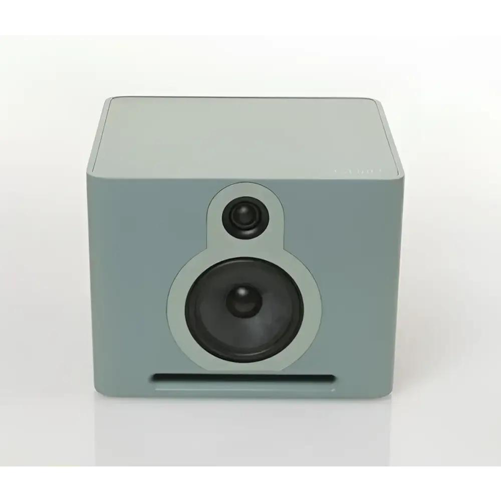 GURU QM10 Paar: Kompakter, leichter blauer Lautsprecher mit Woofer, Tweeter und Slot-Load-Optical-Drive