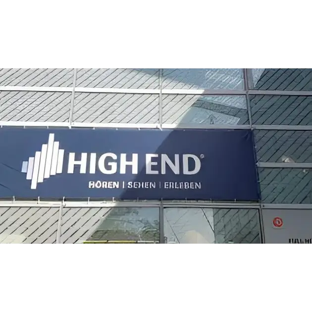 Banner für ein High-End Audio Event mit tollen photos verschiedener Kundenanlagen