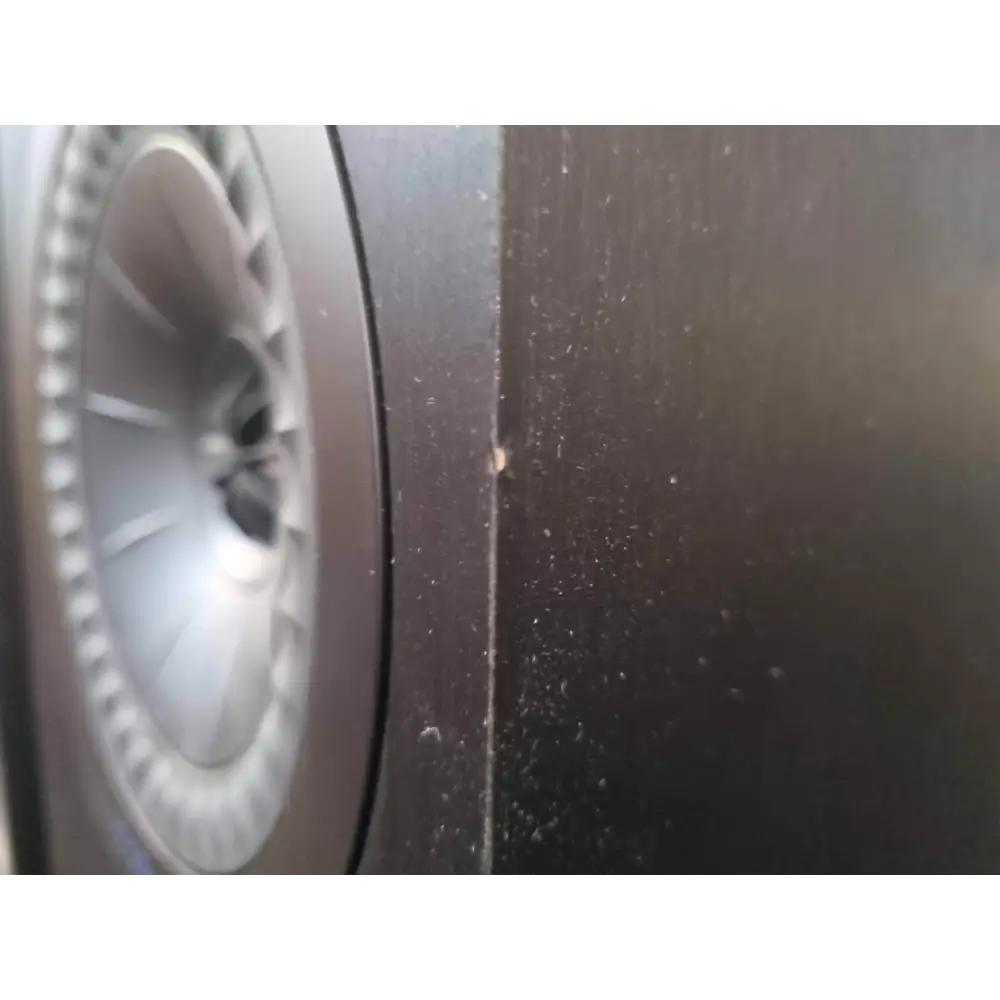 Dusty, dunkle Lautsprecher aus der KEF Q 750 Serie mit Schutz vor optischen Schäden