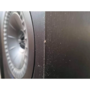 Dusty, dunkle Lautsprecher aus der KEF Q 750 Serie mit Schutz vor optischen Schäden
