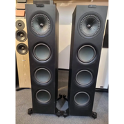Schwarzes KEF Q 750 Standlautsprecher Paar mit mehreren Treibern, ohne optischen Schäden