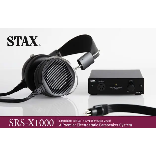 Stax Kopfhörer Komplettset STAX Elektrostatischer Kopfhörer SET  SRS-X1000 mit  SRM-270S NEU