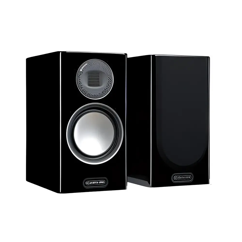Glänzende schwarze Monitor Audio Gold 100 (5.G) Schwarz Lautsprecher für besten Klang