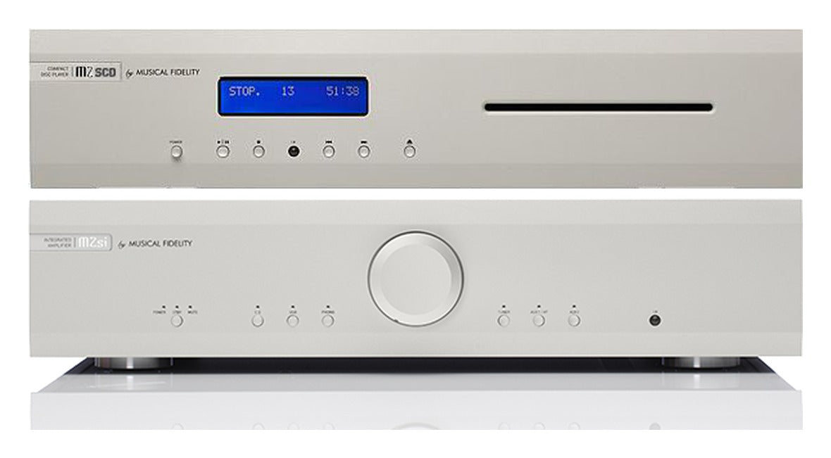 Musical Fidelity M2sCD auf M2si, beide in Silber