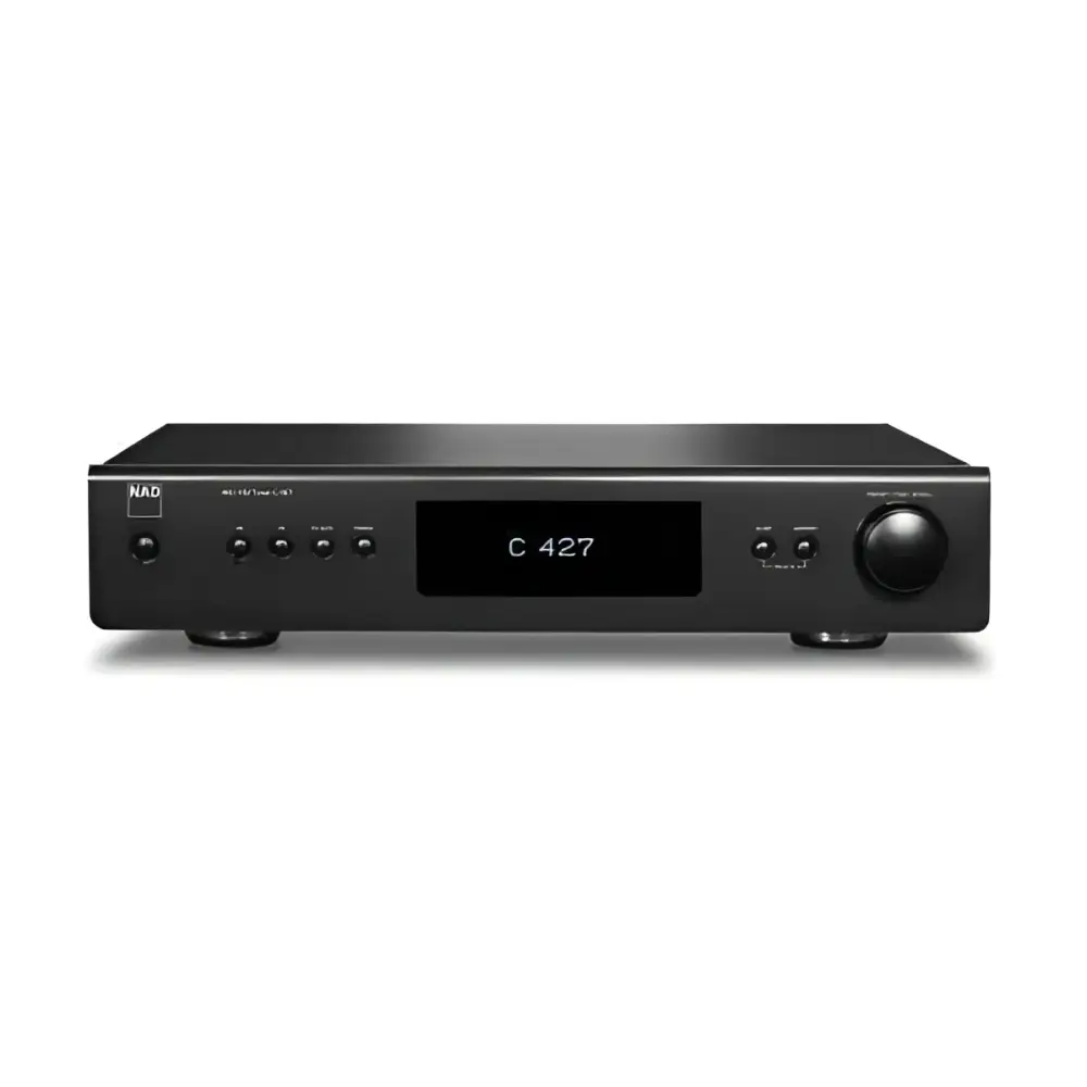 Front end der Nad C427 FM UKW Tuner mit digitalem Display und Bedienelementen