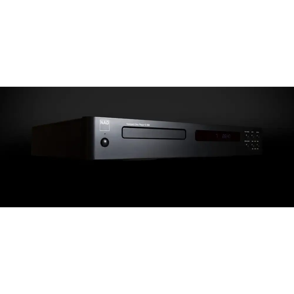 Schwarzer NAD C538 Compact Disc Player für hochwertigen Sound und klare Wiedergabe