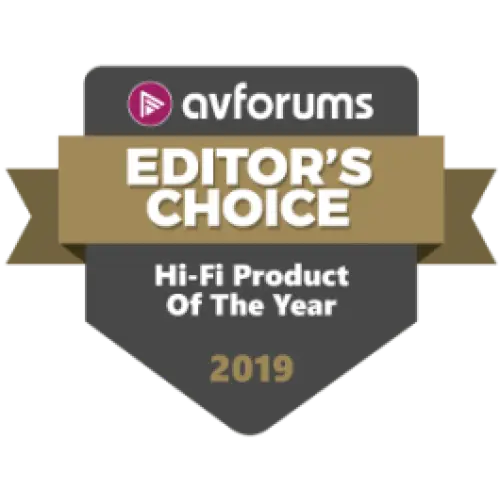 Award Badge für den NAD M10 V2 extrem verzerrungsarme hybriddigitaltm Verstärker