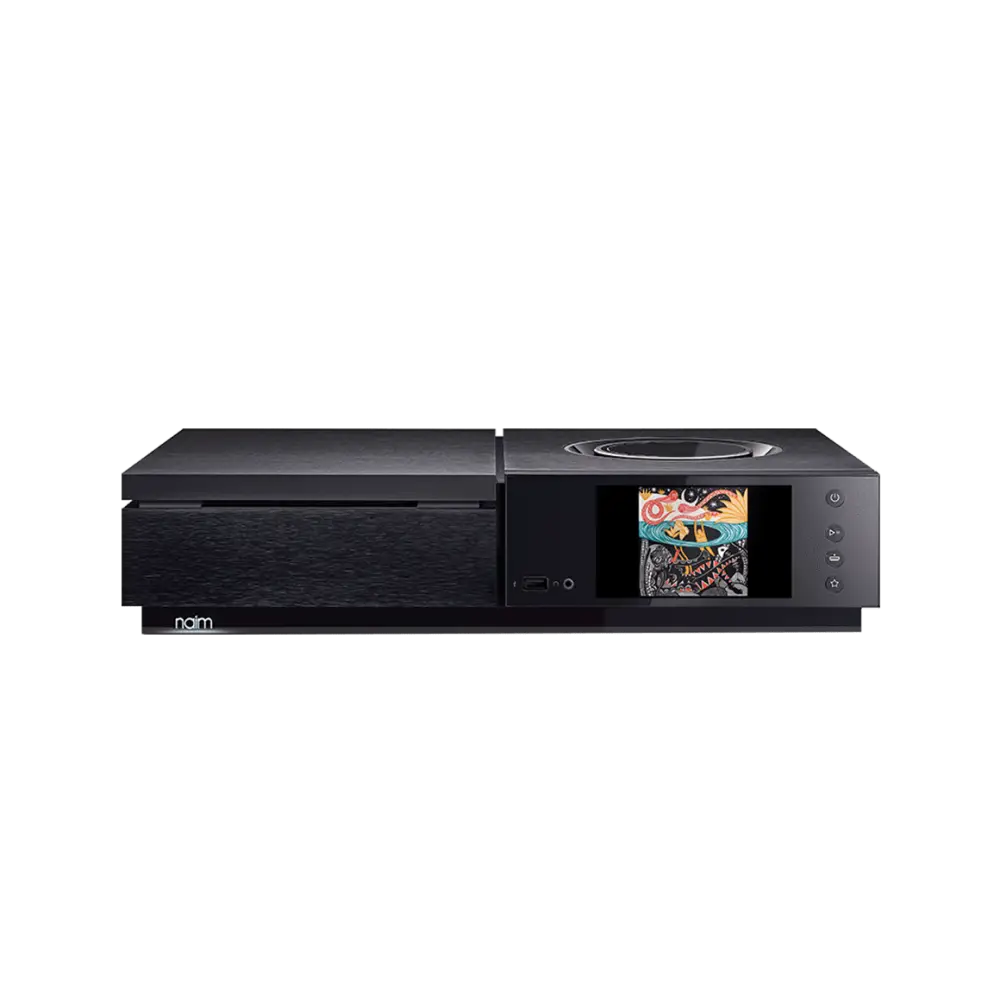 Schwarzes NAIM Uniti Star mit CD-Player, Digitalanzeige und High-Fidelity-Audio