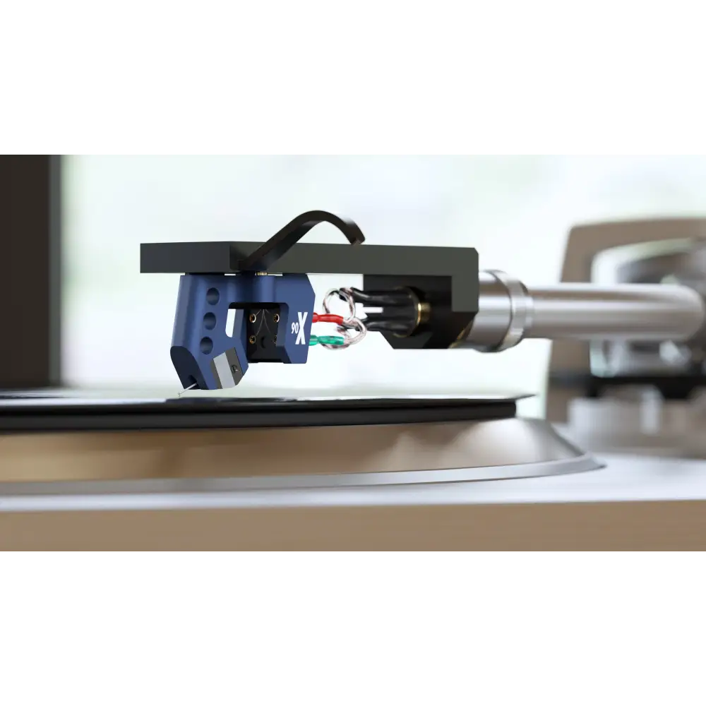 Ortofon mc 90x blau schwarzes tonabnehmersystem mit field stabilizing element und vergoldetes reinkupfer verkabelung