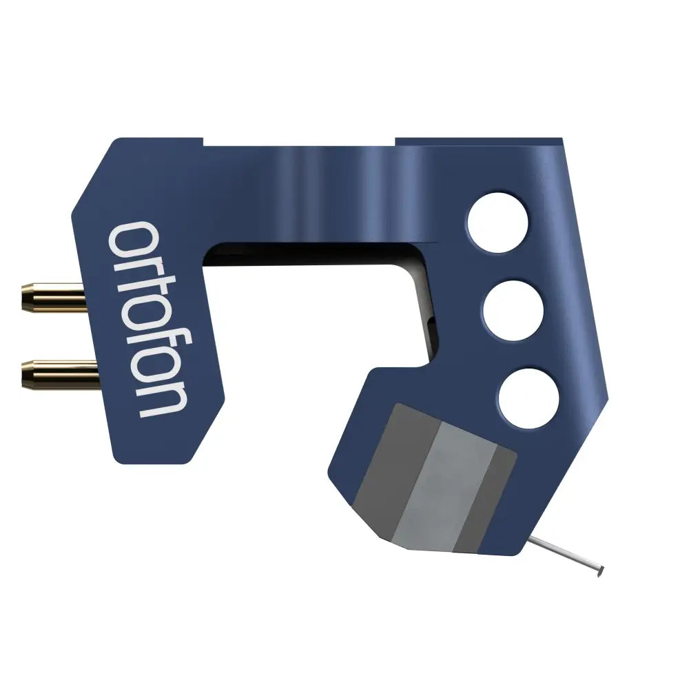 Ortofon mc 90x nadeltonabnehmer in dunkelblau mit vergoldetes reinkupfer pins und field stabilizing element silberner stylusspitze
