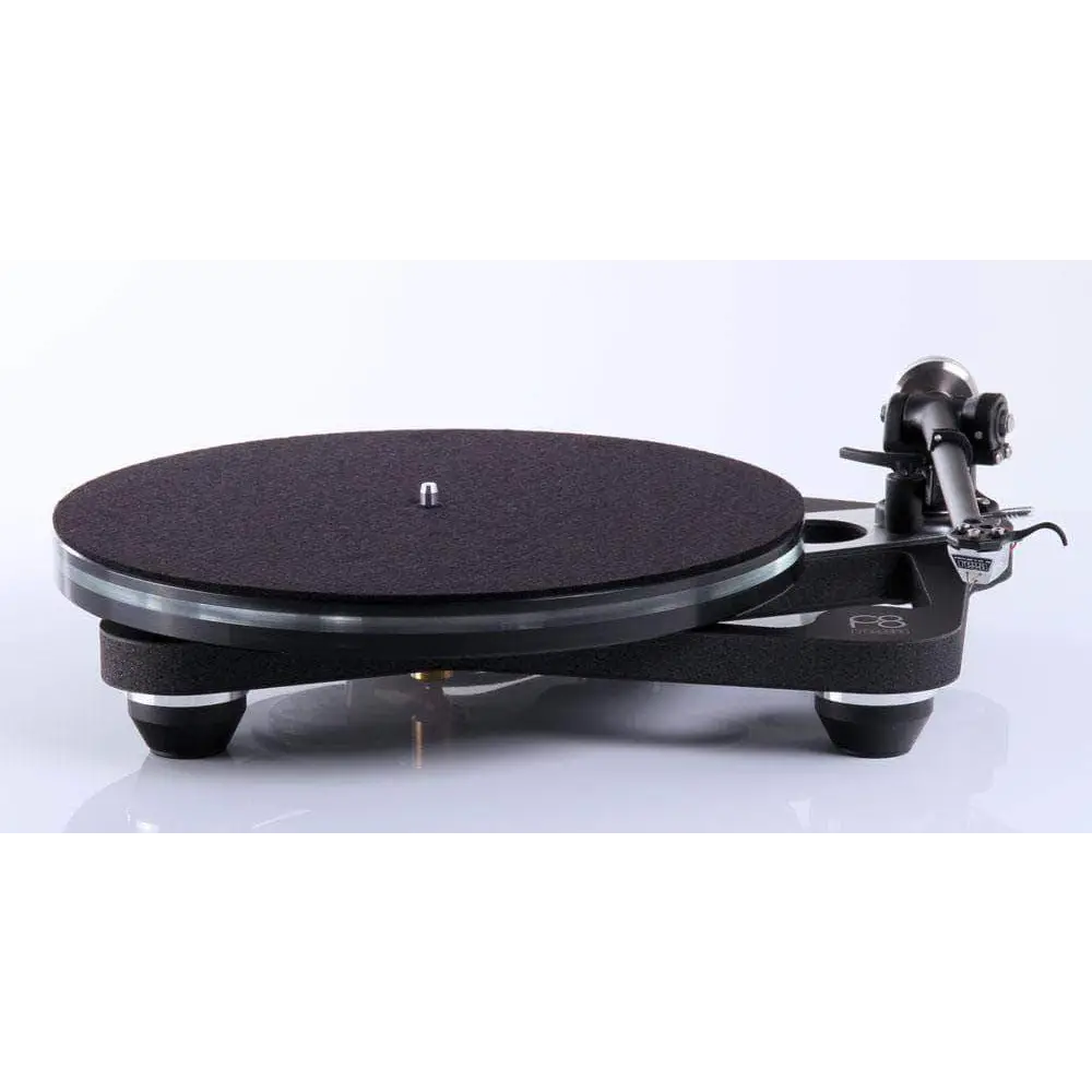 Schwarzer Vinyl-Plattenspieler Planar8 mit RB 880 und Neo PSU für den audiophilen Genuss