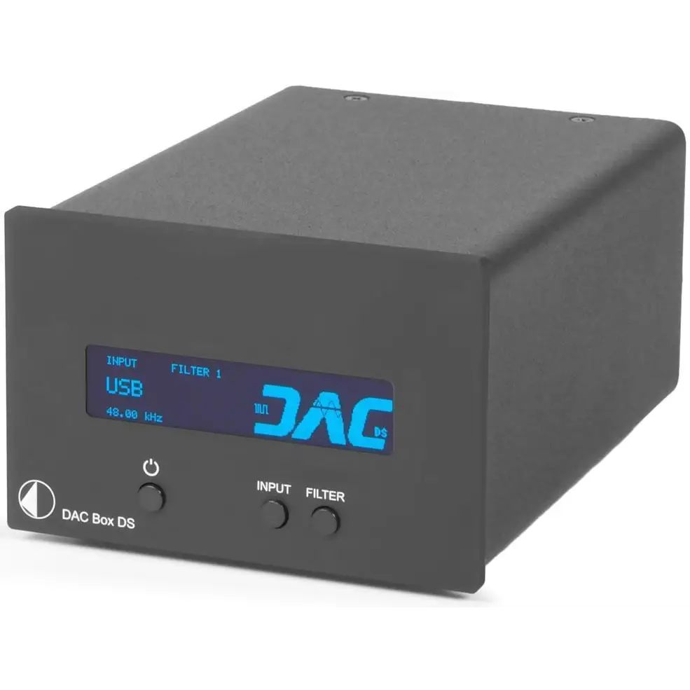 Pro-ject DACBOX DS Demogerät mit digital audio, stereo line out, 103x72x144mm, schwarz