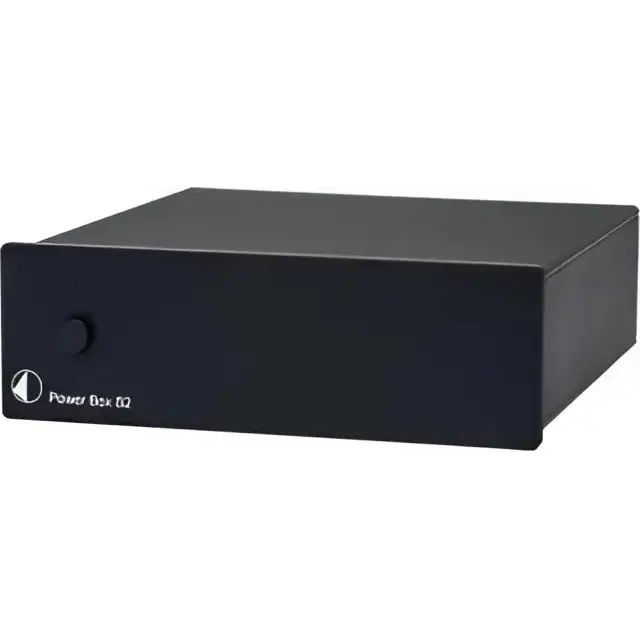 Schwarzes Pro-Ject Power Box S2 mit Netzteil Power Box und Ein-/Ausschalter