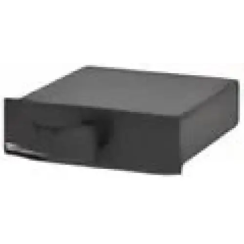 Schwarzer Pro-Ject Stereo Box S Verstärker mit großem Bedienknopf, rack-montierbar