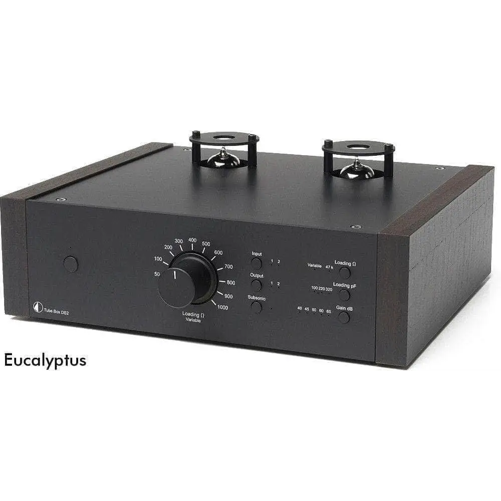Hochwertiger Pro-Ject Tubebox DS2 MM + MC mit schwarzem Verstärker, Vacuum tubes, Holzseitenteile, bester Klang, Hifi, Stereoanlage, Gratisversand