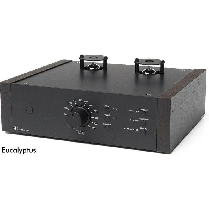 Hochwertiger Pro-Ject Tubebox DS2 MM + MC mit schwarzem Verstärker, Vacuum tubes, Holzseitenteile, bester Klang, Hifi, Stereoanlage, Gratisversand