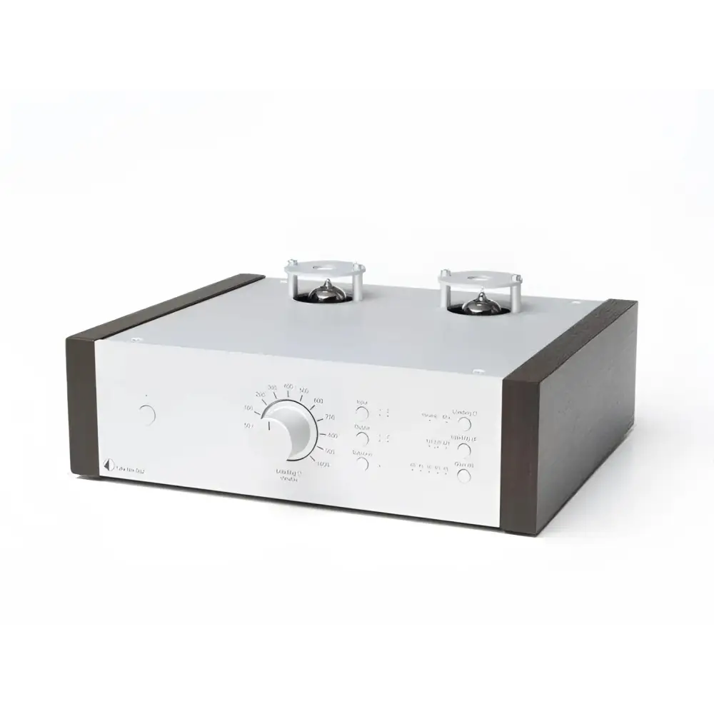 Silber und dunkles Holz Vacuum Tube Verstärker für beste Klang in Hifi Stereoanlage
