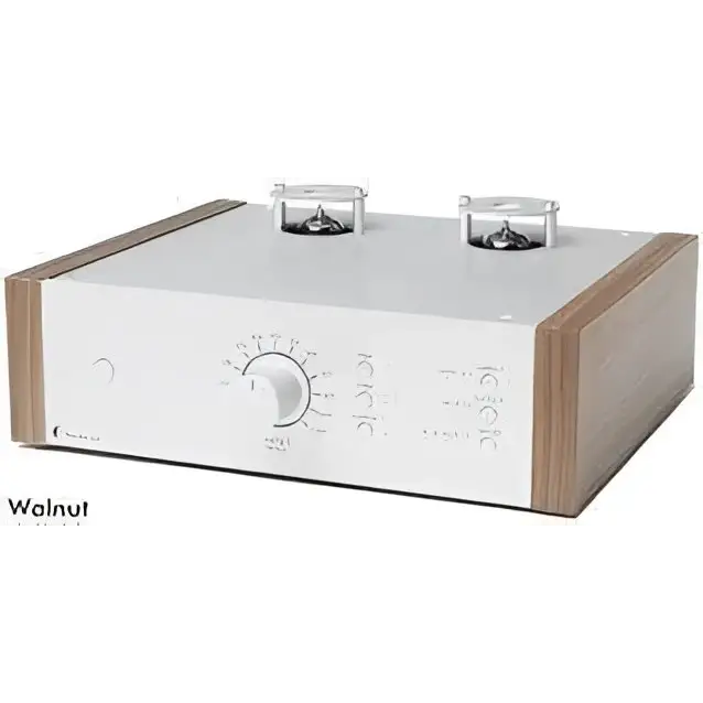 Pro-Ject Tubebox DS2 MM + MC Hifi Stereoanlage mit Vacuum Tubes, Holzseiten, bester Klang
