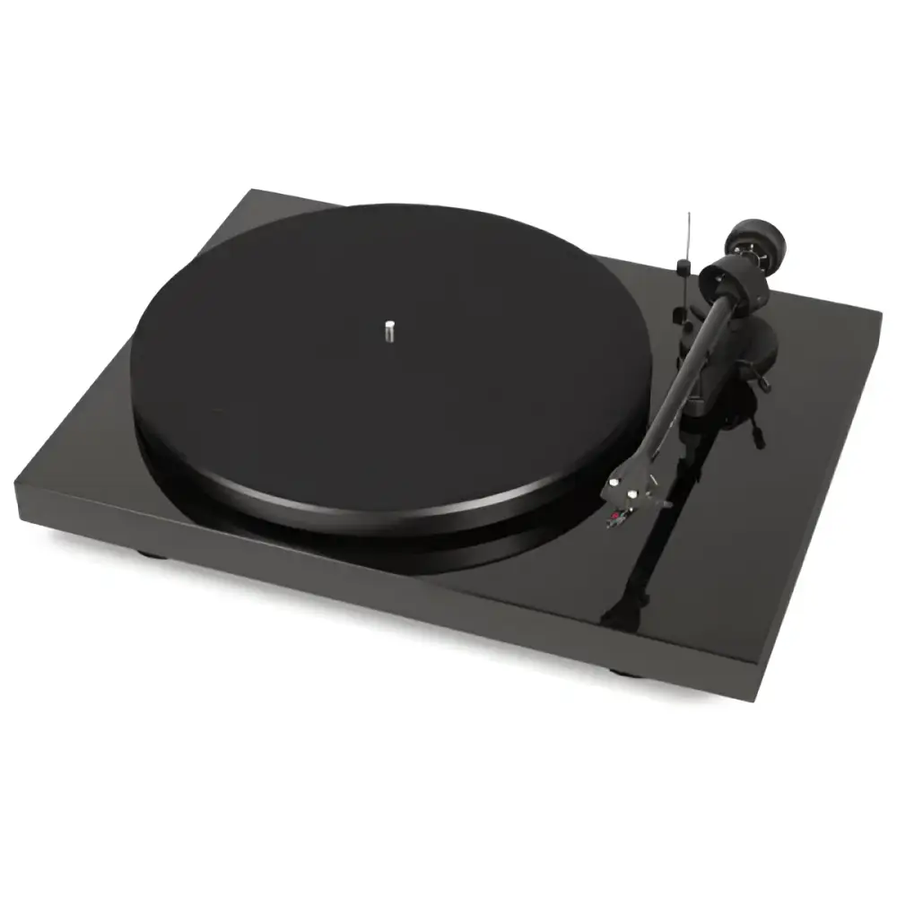 Black Pro-Ject Debut Carbon EVO HIFITEAM Edition mit Ortofon 2M Silber Tonarm