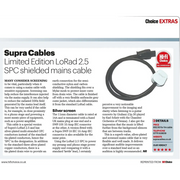 Supra LoRad 2.5 SPC Silver Anniversary Edition Preis pro Meter mit schwarzem Kabel