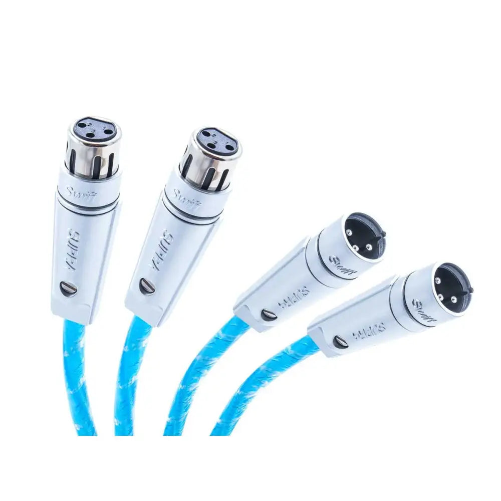 Supra sword-ixlr excalibur rhodium 1,5 m blau bifilar gewickelte xlr 3-polig hifi kabel mit silbernen anschlüssen