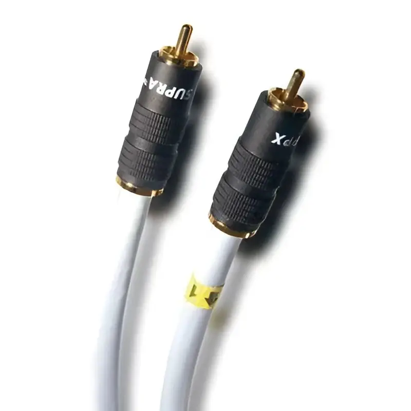 Supra Trico Digitalkabel RCA mit goldplattierten Anschlüssen, frei 5N Kupfer, charakteristische Impedanz