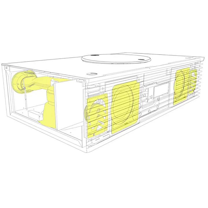 Transparente Drahtgitterdiagramm des Projektors mit internen Komponenten für Technics SC-C70MK2