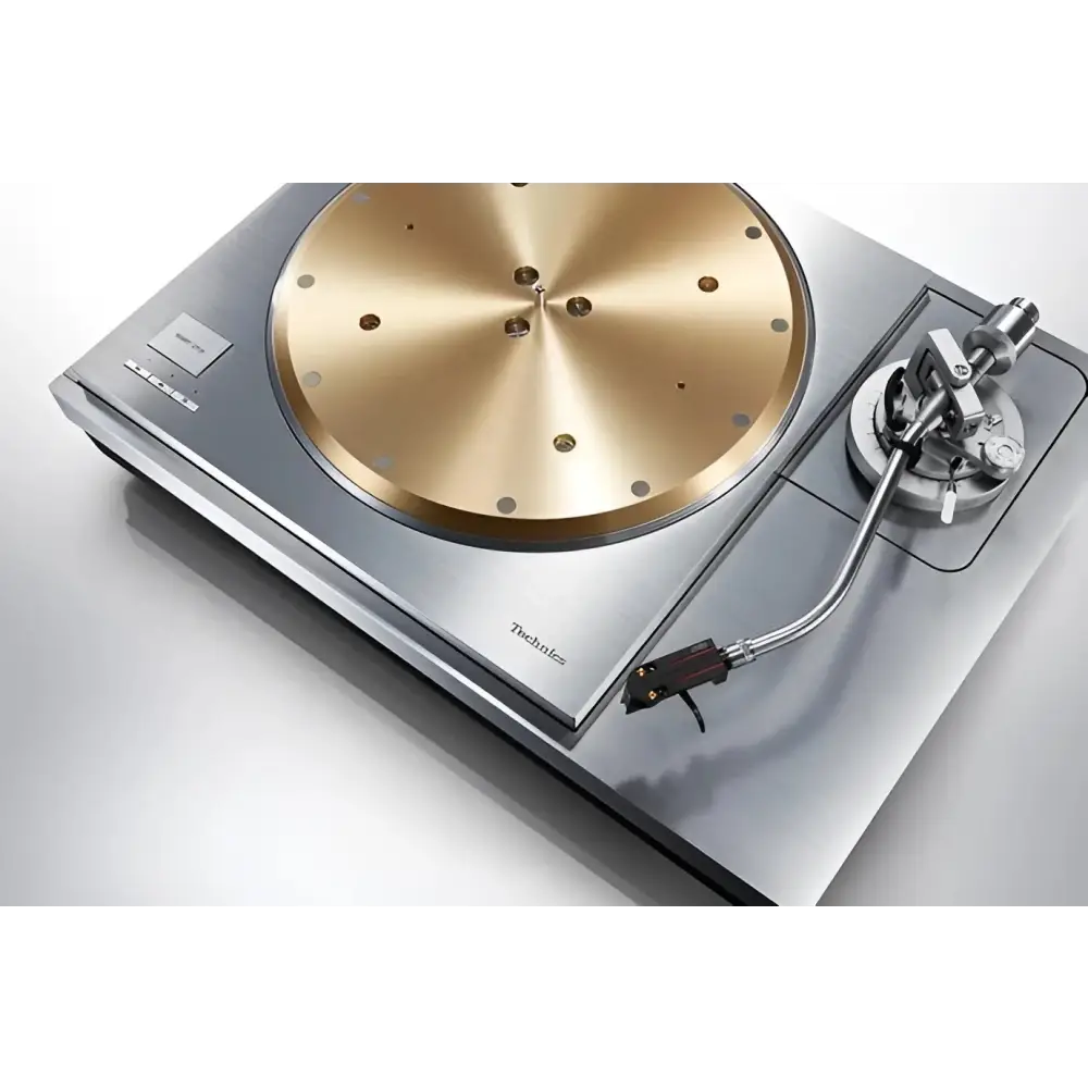 Hoher spezifischer Masse: Technics SL 1000 R Plattenspieler mit Silber-Gold-Design