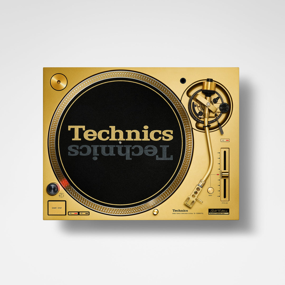 Technics SL-1200M7G in Gold, Draufsicht