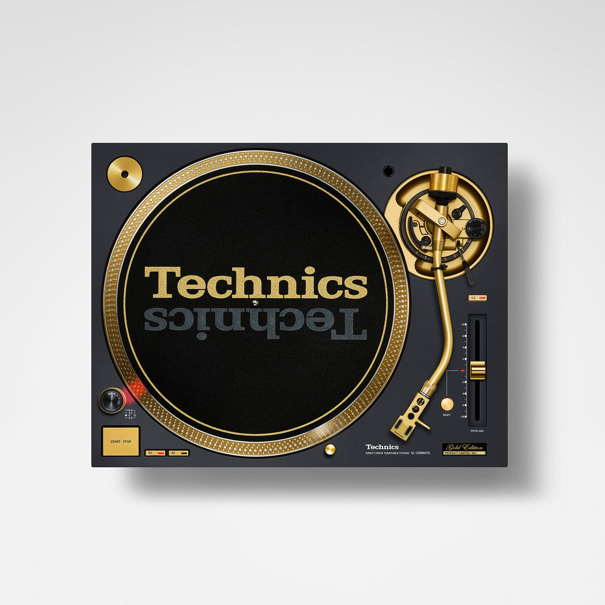 Technics SL-1200M7G in Schwarz, Draufsicht
