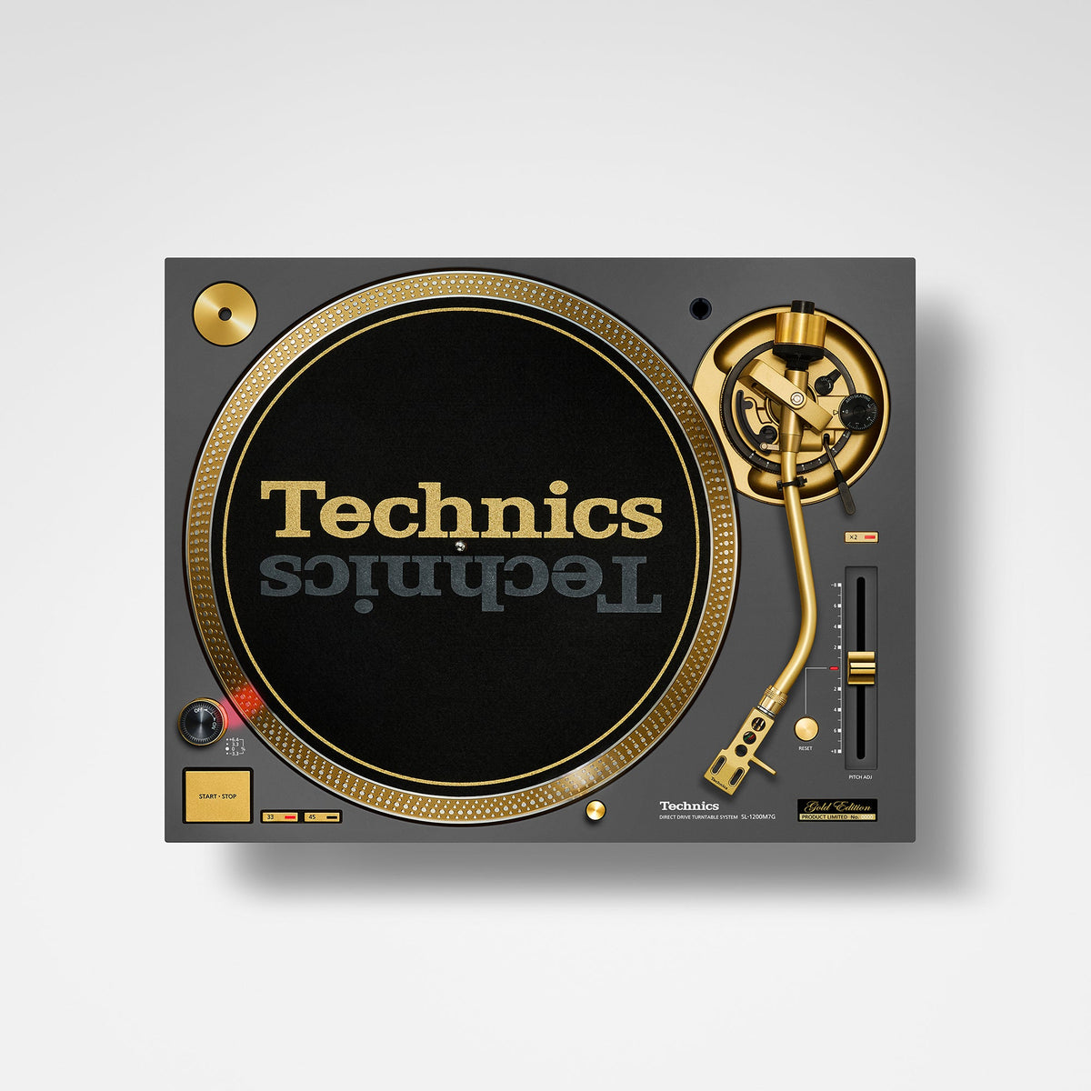 Technics SL-1200M7G in Grau, Draufsicht