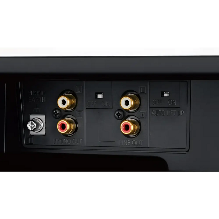Rückseite des Technics SL 1500C mit Anschlüssen, für sachenaudiophiler Klangqualität