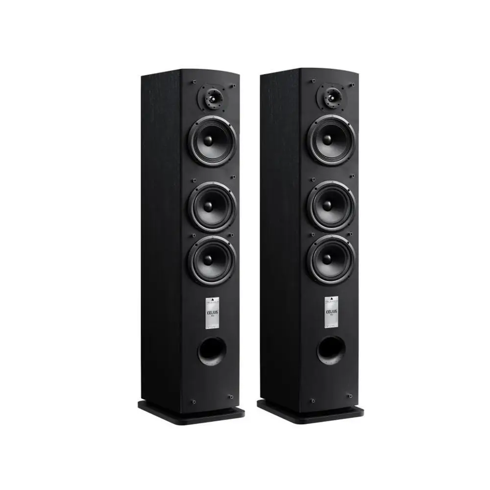 Black Floor-Standing Topklasse Lautsprecher mit mehreren Treibern und Front-Ports