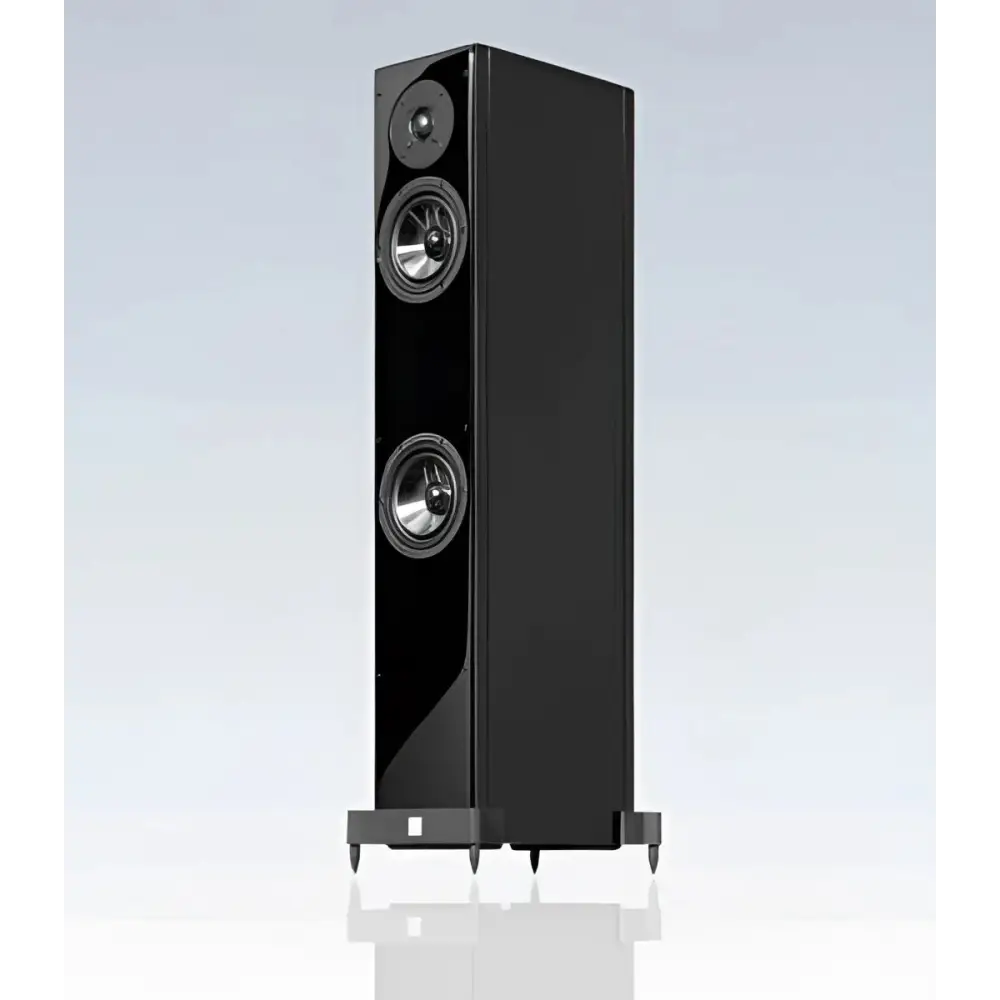 Glossy schwarzer Standlautsprecher Mozart Grand mit drei Treibern für bester Klang Hifi