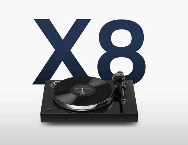 Pro-ject Audio Plattenspieler Pro-Ject Audio X8 Evo High Gloss Black Super Pack Quintet Blue