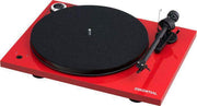 Pro-ject Audio plattenspieler rot Glanzlack Project Essential III RecordMaster Rot mit Tonabnehmer OM 10