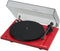 Pro-ject Audio plattenspieler rot Glanzlack Project Essential III RecordMaster Rot mit Tonabnehmer OM 10